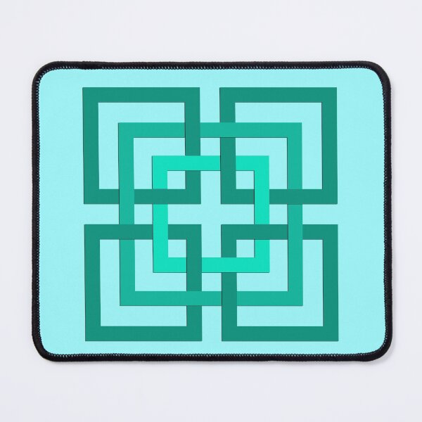 Item preview, Modern Geometric Squares, Aqua and Turquoise designed and sold by Marymarice.