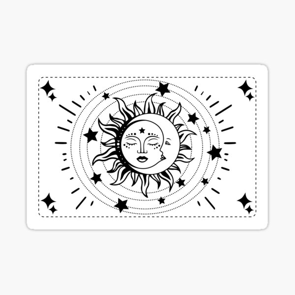 Aperçu de l'œuvre Soleil et Lune entrelacés créée et vendue par broadwaycantdie.