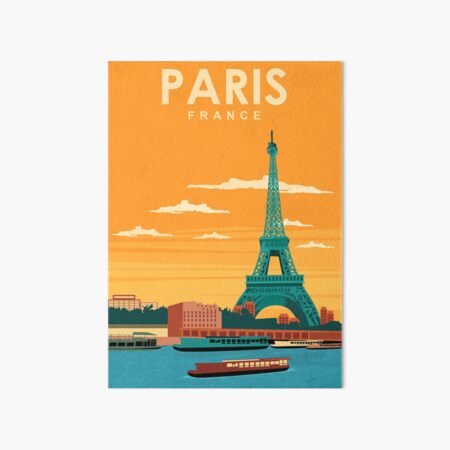 Item preview, Paris France Seine Eiffel Tower Travel Poster designed and sold by Stadify.