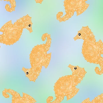 Artwork thumbnail, Seahorsala Pattern by Nhu Media Studio