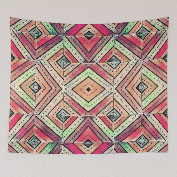 Item preview, Retro Diamond Mandala Pattern designed and sold by Designs By YL.