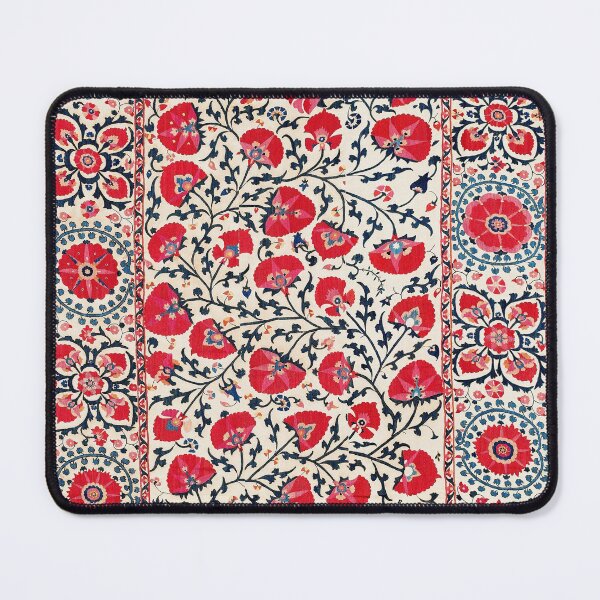 Item preview, Shakhrisyabz Suzani Uzbekistan Floral Embroidery Print designed and sold by Vicky Brago-Mitchell®.