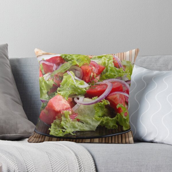 Item preview, Closeup plate with a salad of chopped tomato slices designed and sold by vladromensky.