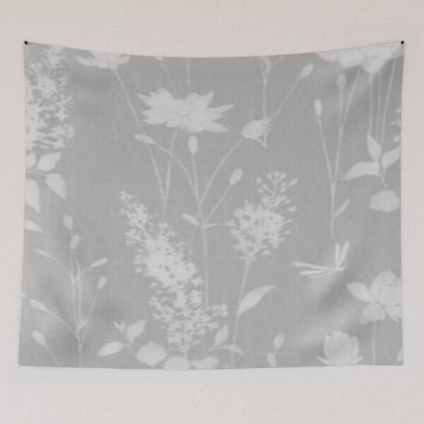 Item preview, English Garden Flowers Grey designed and sold by WearWolfDesigns.