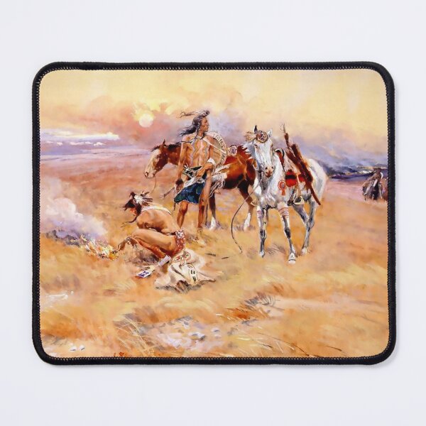 Item preview, “Blackfeet Burning Crow Buffalo Range” by Charles M Russell designed and sold by PatricianneK.