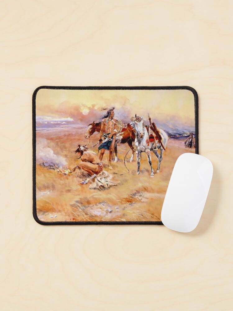 Blackfeet Burning Crow Buffalo Range” by Charles M Russell Mouse Pad for  Sale by PatricianneK