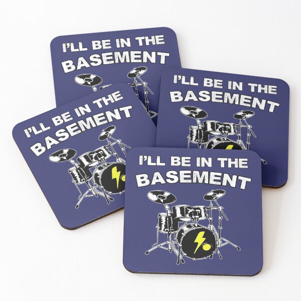 Item preview, Funny Drummer Art Men Women Drumming Drum Set Music Lover,I'll Be In The Basement artwork for men designed and sold by Havic  Tees.