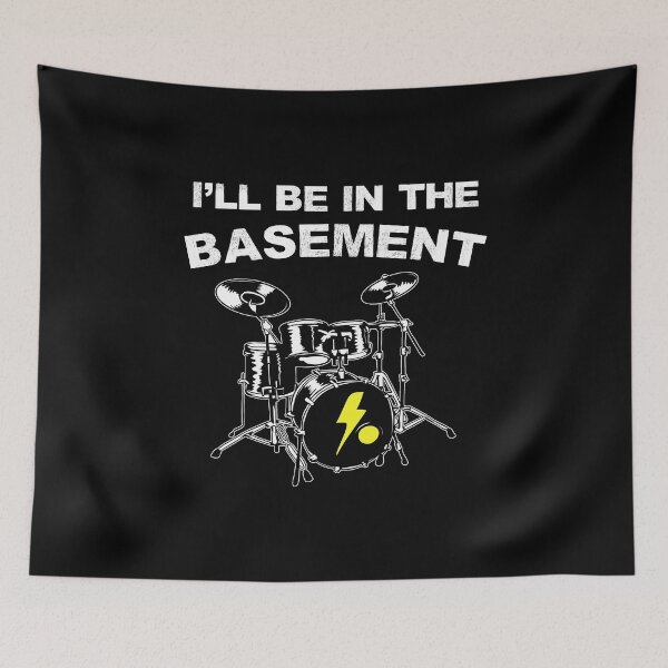 Item preview, Funny Drummer Art Men Women Drumming Drum Set Music Lover,I'll Be In The Basement artwork for men designed and sold by Havic  Tees.