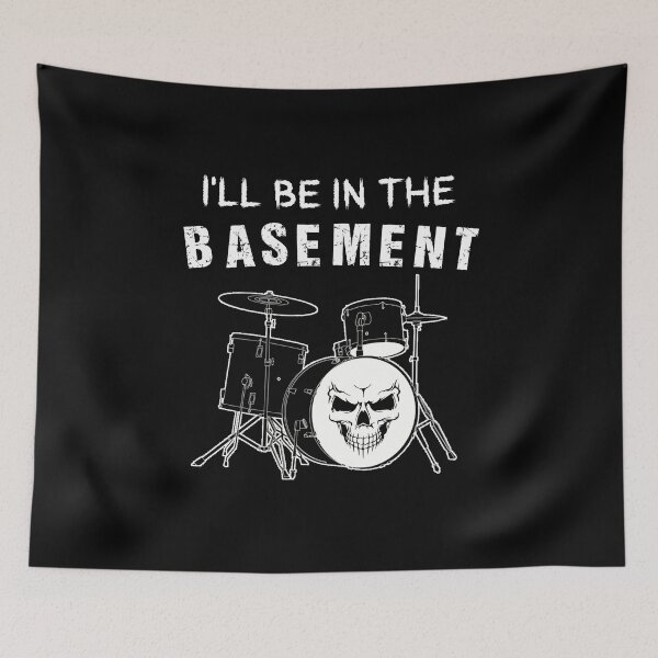 Item preview, Funny Drummer Art Men Women Drumming Drum Set Music Lover,I'll Be In The Basement artwork for men designed and sold by Havic  Tees.