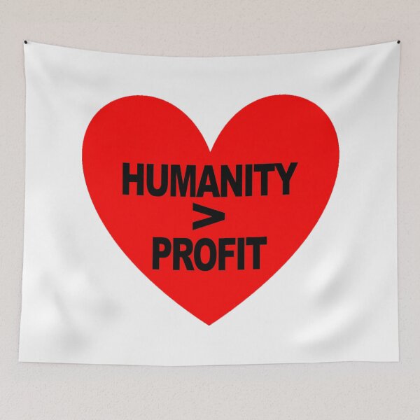 Item preview, Humanity Above Profit designed and sold by voltzandvoices.