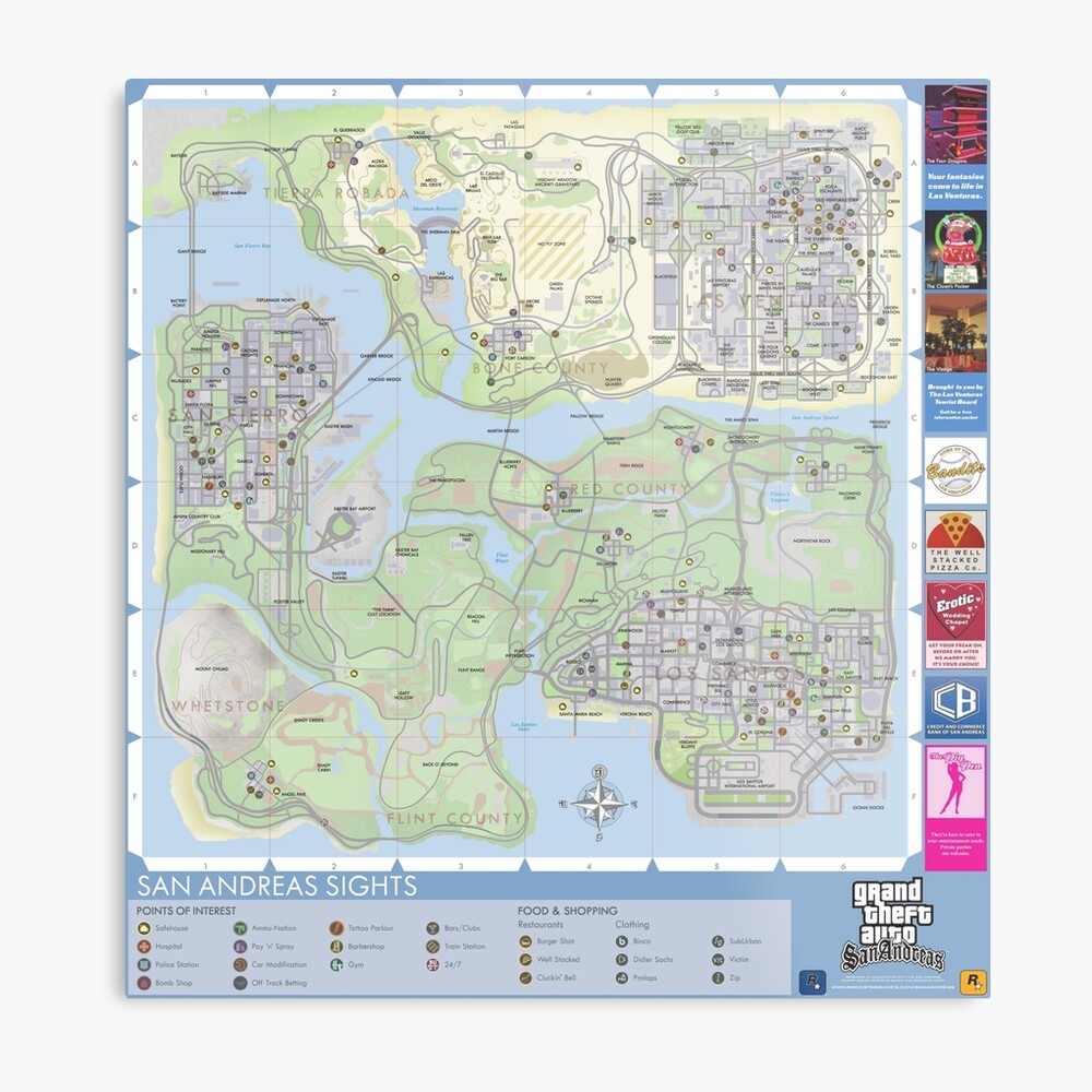 GTA SA Los Santos Map by Abbysek on DeviantArt