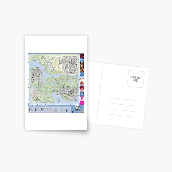 GTA 5 Map HQ Photographic Print by Raildur