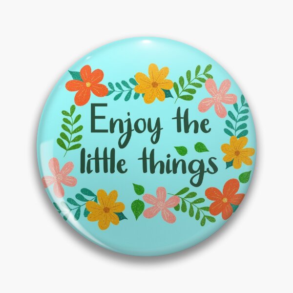 Item preview, Floral Enjoy the little things - acqua designed and sold by Juliana  Costa.