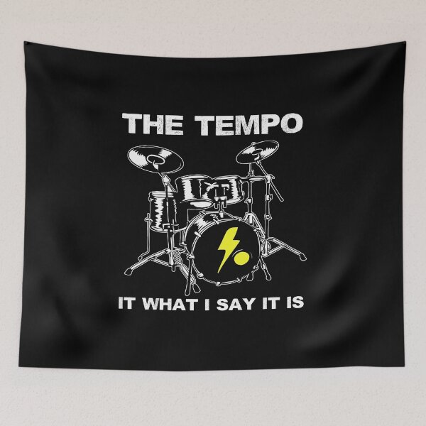 Item preview,  Funny Drummer Art Men Women Drumming Drum Set Music Lover,the tempo is what i say it is artwork for men designed and sold by Havic  Tees.