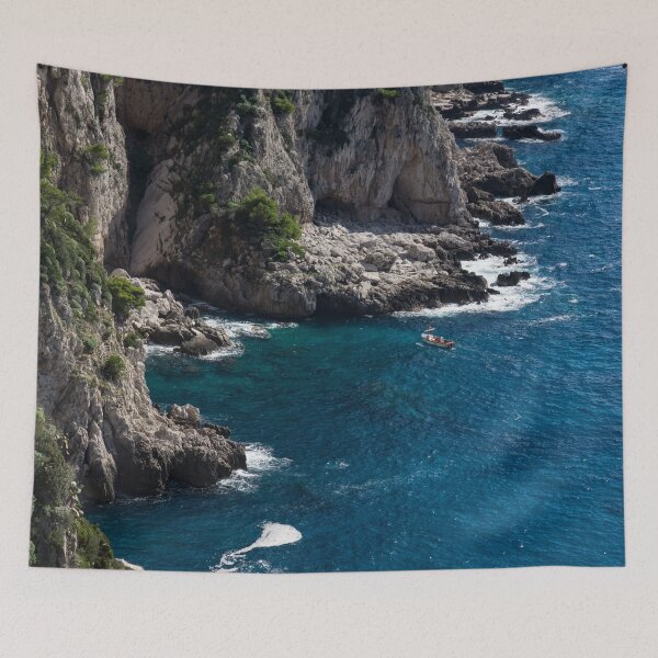 Item preview, The Little Boat and the Cliff - Azure Waters Magic of Capri designed and sold by Georgia Mizuleva.