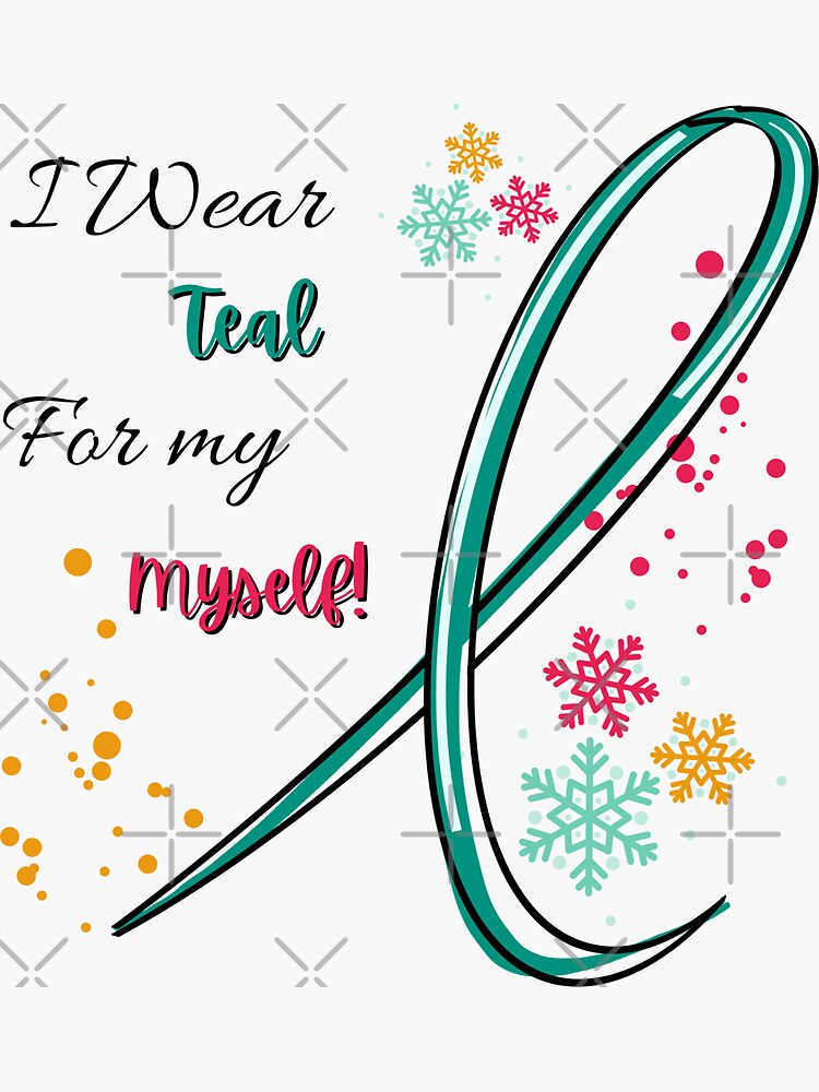 i-wear-teal-for-myself-design-black-colorful-polycystic-ovary