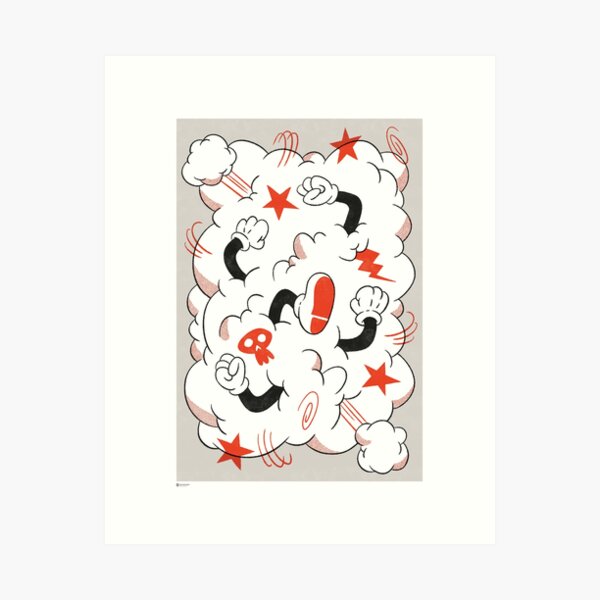 Vista previa del artículo con la obra «pelea de dibujos animados», diseñado y vendido por AlexOmist.