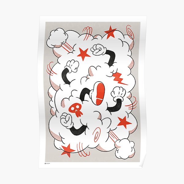 Cartoon fight Poster
