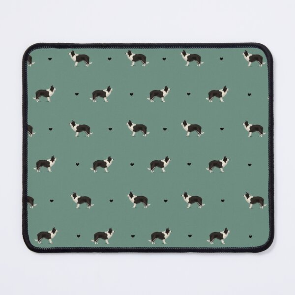 Item preview, Border Collie Repeated Pattern - Teal designed and sold by Kittys-Art.
