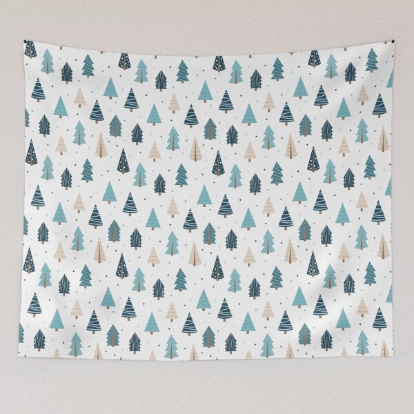 Item preview, Blue Christmas Trees designed and sold by storyboxdesigns.