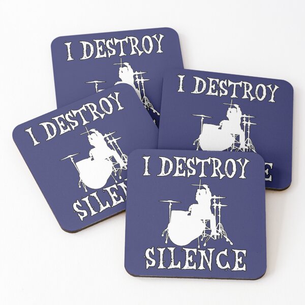 Item preview, Funny Drummer Art Men Women Drumming Drum Set Music Lover,i destroy silence artwork for men designed and sold by Havic  Tees.