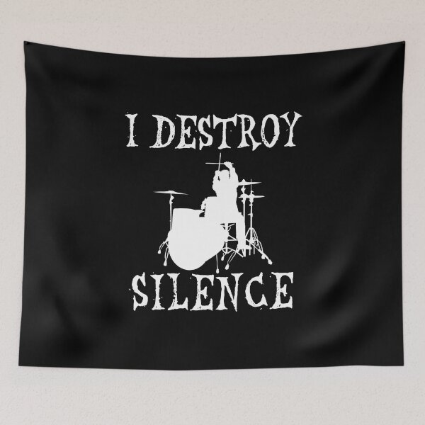 Item preview, Funny Drummer Art Men Women Drumming Drum Set Music Lover,i destroy silence artwork for men designed and sold by Havic  Tees.