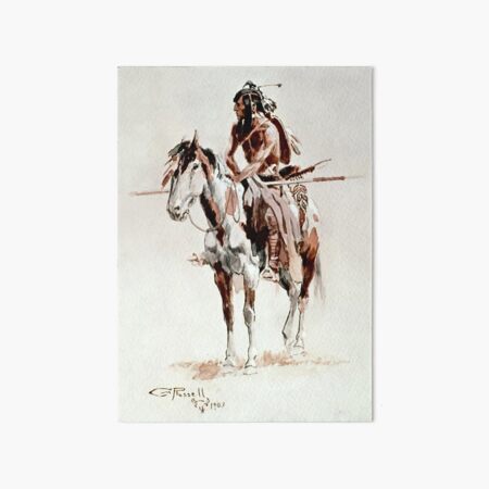 Item preview, “Powderface” Western Art by Charles M Russell designed and sold by PatricianneK.
