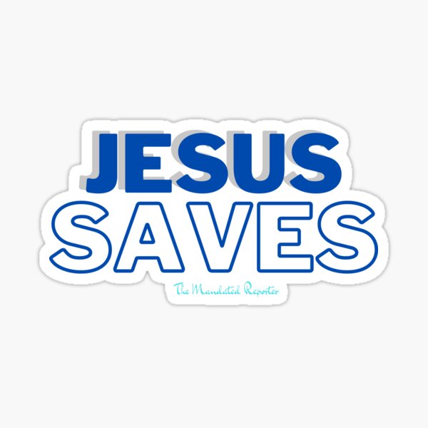 Item preview,  Blue Jesus Saves Gift Idea designed and sold by TheReporter1.