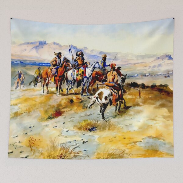 Item preview, “The Coming of the White Man” by Charles M Russell designed and sold by PatricianneK.