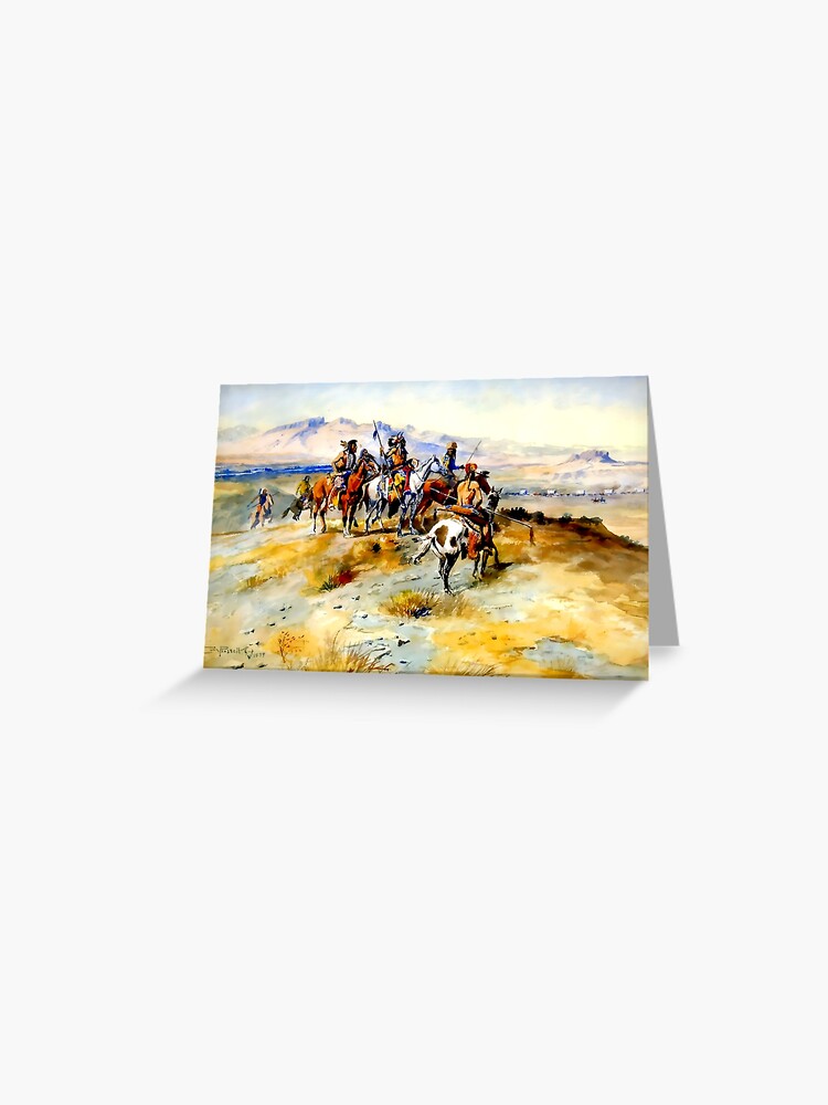 The Coming of the White Man” by Charles M Russell Greeting Card for Sale  by PatricianneK