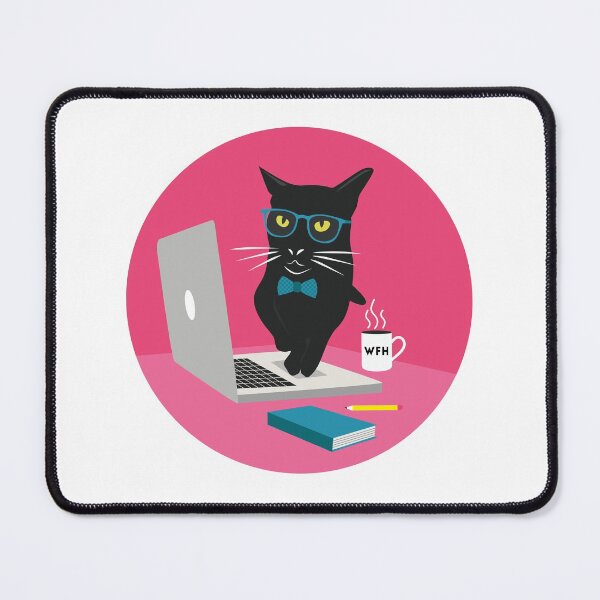 Item preview, Work From Home Cat (Circle Design) designed and sold by alancreative.