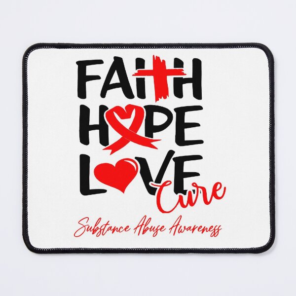 Item preview, Faith Hope Love Cure Substance Abuse Awareness designed and sold by Grooffos.