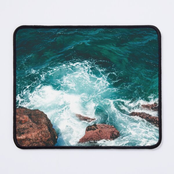 Item preview, Blue Ocean Rocky Waves designed and sold by yousseftalat2.
