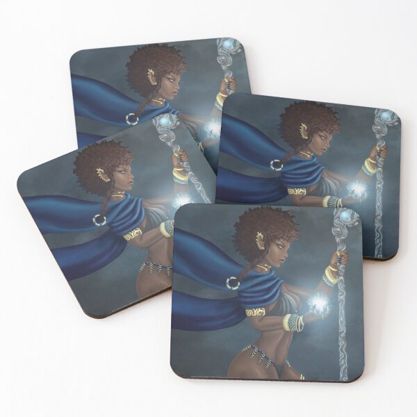 Item preview, Dark Elf- Beautiful Black fantasy art  designed and sold by Shakira Rivers.