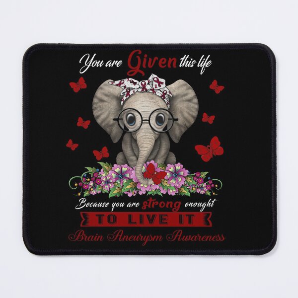 Item preview, Brain Aneurysm Warrior Cute Elephant Lover Gifts designed and sold by Adropine.