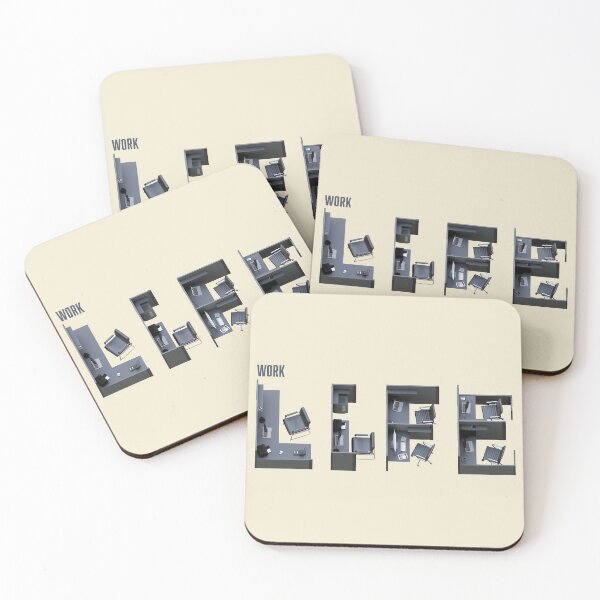 Item preview, Work life spelled with office cubicles - Funny Pun t-shirt designed and sold by highdegreepro.