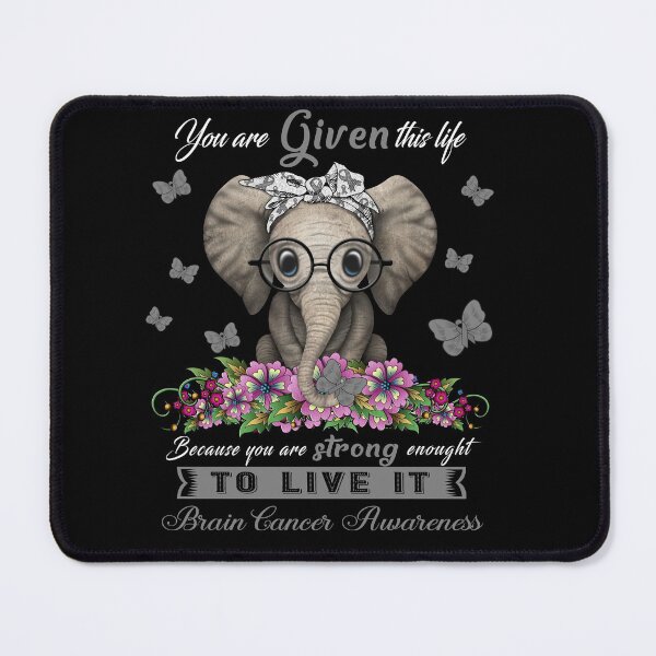 Item preview, Brain Cancer Warrior Cute Elephant Lover Gifts designed and sold by Adropine.