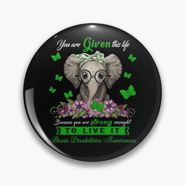 Item preview, Brain Disabilities Warrior Cute Elephant Lover Gifts designed and sold by Adropine.