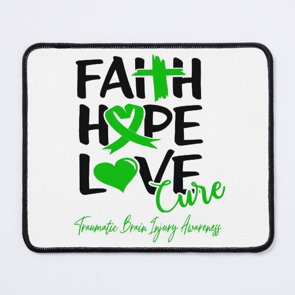 Item preview, Faith Hope Love Cure Traumatic Brain Injury Awareness designed and sold by Grooffos.