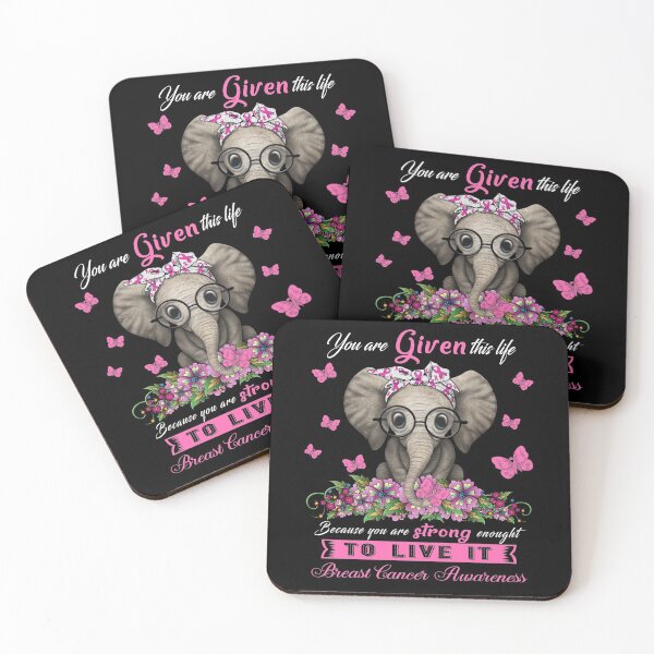 Item preview, Breast Cancer Warrior Cute Elephant Lover Gifts designed and sold by Adropine.