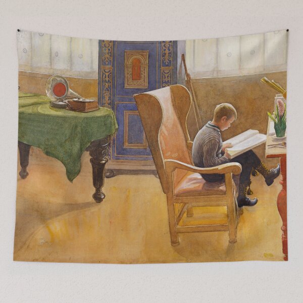 Item preview, Esbjörn at the Study Corner - Carl Larsson designed and sold by brushandframes.