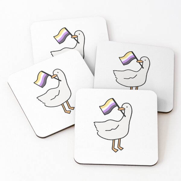 Item preview, Untitled Goose Game White Goose or Duck Nonbinary Flag designed and sold by bassoongirl123.