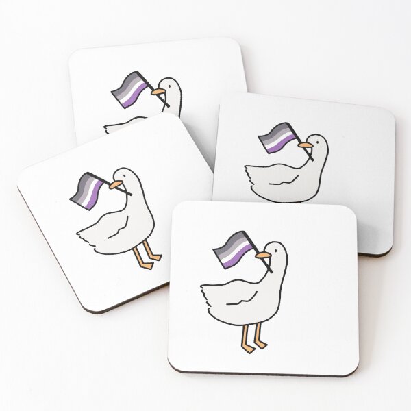 Item preview, Untitled Goose Game White Goose or Duck Asexual Pride Flag designed and sold by bassoongirl123.