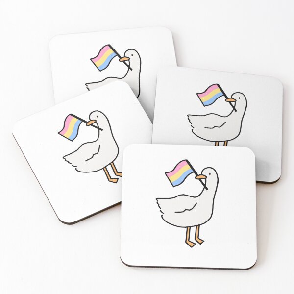 Item preview, Untitled Goose Game White Goose or Duck Pansexual Pride Flag designed and sold by bassoongirl123.