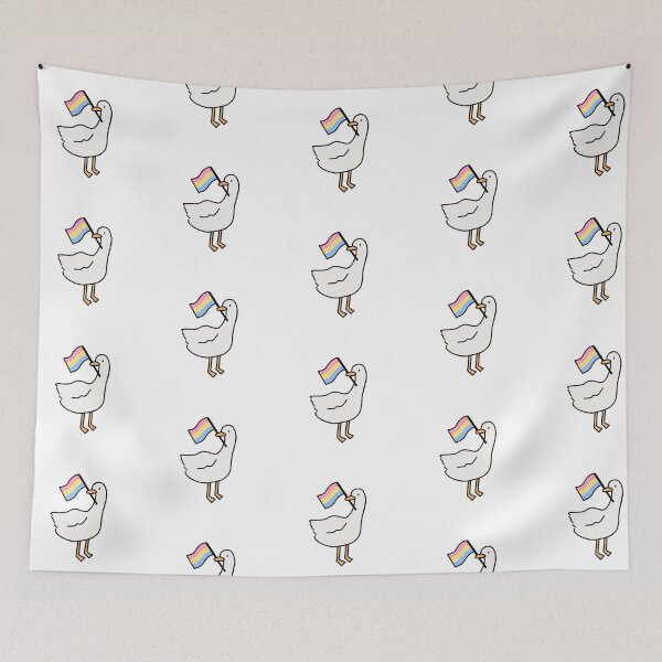 Item preview, Untitled Goose Game White Goose or Duck Pansexual Pride Flag designed and sold by bassoongirl123.