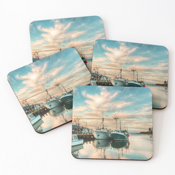 Item preview, Sunset, Boats moored at Bermagui, New South Wales, Australia designed and sold by Jaydee001.