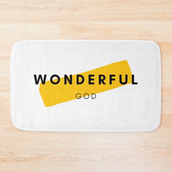Item preview, Wonderful God | Mustard Yellow on White designed and sold by WordsToArt.