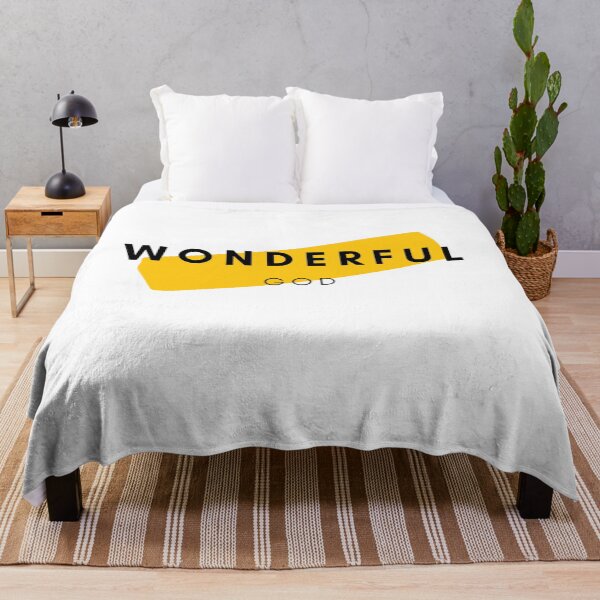Item preview, Wonderful God | Mustard Yellow on White designed and sold by WordsToArt.