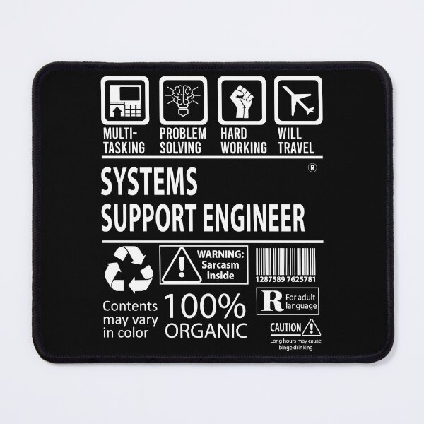 Item preview, Systems Support Engineer T Shirt - MultiTasking Certified Job Gift Item Tee designed and sold by andahanson.