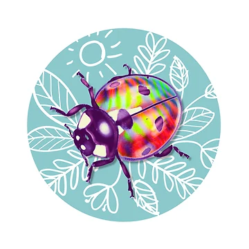 Artwork thumbnail, Ladybug Insect Pattern by techno-mantis